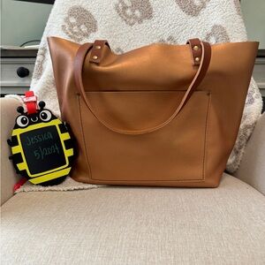 PLG Tote - large classic Hava with tan handles